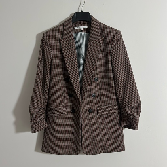 Veronica Beard Beacon Houndstooth Check Dickey Jacket Blazer Size 8 - Picture 1 of 3